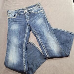 Silver Jeans Co‎ Suki Surplus Bootcut Jeans W29 L30 Medium Wash Contrast Stitch